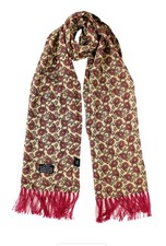 Tootal Vintage Mod Scarf, Red Paisley on Cream, MOD, Retro, BNWT