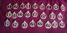 Wood Christmas Advent Number Rings 1 to 25