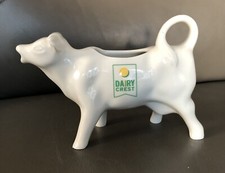 Vintage Ceramic Dairy Crest Cow shaped Milk Cream Pourer Spout Jug RARE