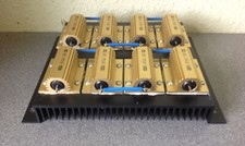 Wire Wound Resistors 100W 0.1ohm - 8 Resistors + Heat Sink - Dummy Load