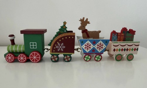 Christmas wooden train