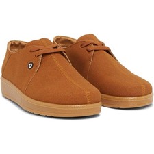 Lambretta Mens Panda Lace Up Suede Retro Smart Casual Shoes Mod 60s Brown UK 8