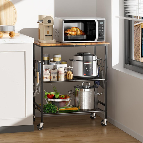 Tier rolling kitchen cart - 3-tier,