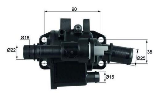 Engine thermostat mahle fits - engine,