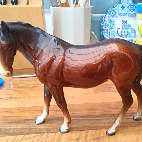 Brown horse figurine ornament - brown,