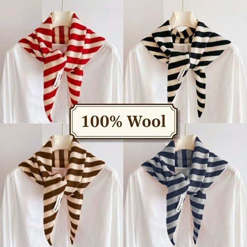 Knit triangle scarf - 100%, wool