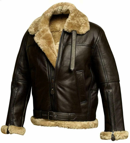 Men leather bomber jacket - leather,