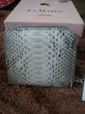 GENUINE PYTHON LEATHER  GREY PURSE/WALLET (ethically sourced from Bali)- REDUCED