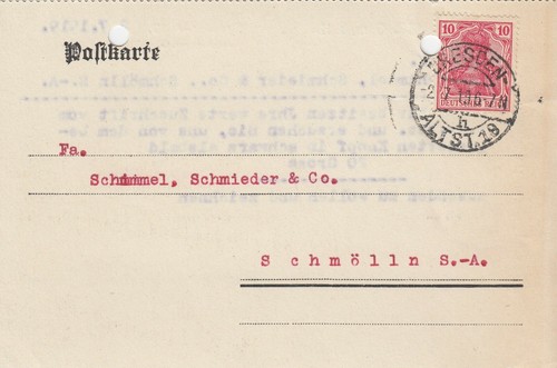 Dresden postcard 1919 eduard - 1919,,
