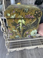 House Of Hackney Velvet Covered Ottoman Storage Box / Foot Stool.