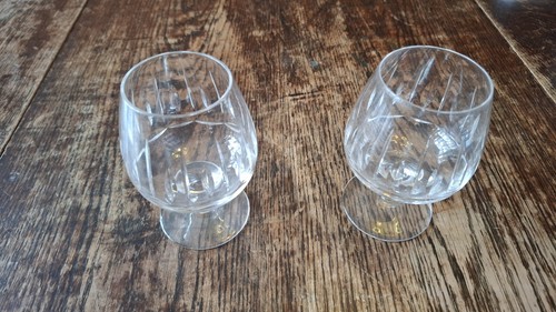 Pair lead crystal cut - pair,
