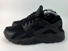 Nike Air Huarache Run Womens Trainers Triple Black Sneakers Size UK 6.5