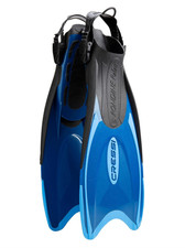 Cressi Palau Long Adjustable Snorkel Fins Flippers Blue UK 10/12 EU 44/47 L-XL