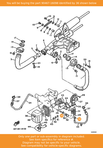 Yamaha clip 90467 16098 - yamaha, 90467-16098