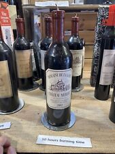 Wine Bottle Shaped Candle. Chateau Merlot 2002 . Ideal For Dinner Parties!