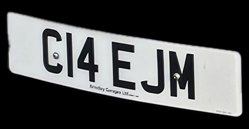 Personal car reg - personal, numbers