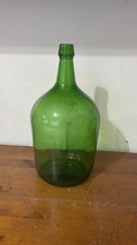 Green Viresa Glass Demijohn Bottle 5L French Wine Jug EMPTY  Old VTG