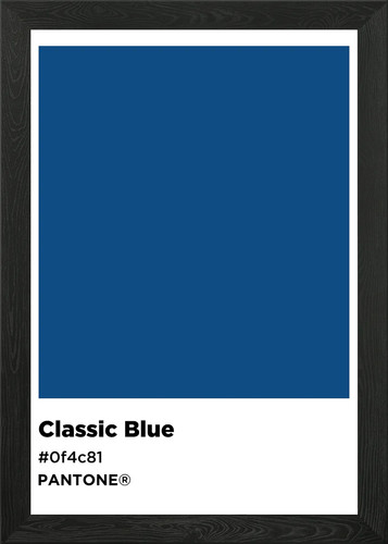 Classic blue pantone framed - blue,