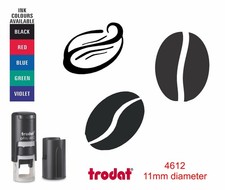 Coffee Bean Loyalty Card Stamp Self Ink rubber 11mm cafe coffee house restaurant