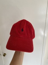 Ralph Lauren Corduroy Red Cap Hat One Size
