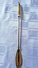 vintage brass shoe horn with bone handle.