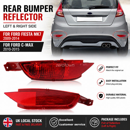 2pc rear bumper reflector - bumper, tail
