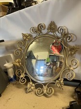 Vintage Mid Century Metal Perry Overmantel Globe Mirror 1957