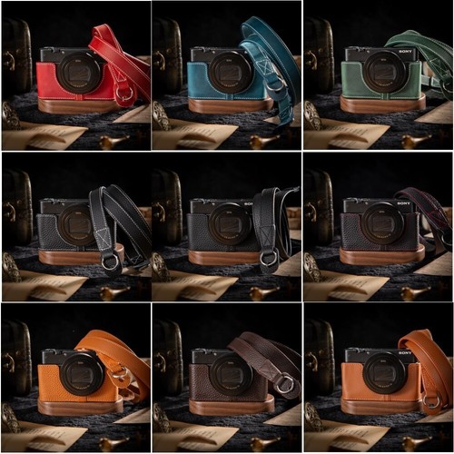 Real leather half camera case - real,