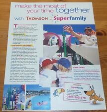 1999 VINTAGE LARGE AD THOMSON SUPERFAMILY HOLIDAYS