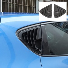 Matte black rear side window - side,