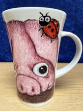 Roy Kirkham 'Piggy in the Muddle' Bone China 5.5' Tall Mug 2003 Made in England