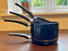 Morphy Richards 4 Nonstick Pan Set of 8" Frying Pan, 8", 7" and 6.5" Sauce Pans