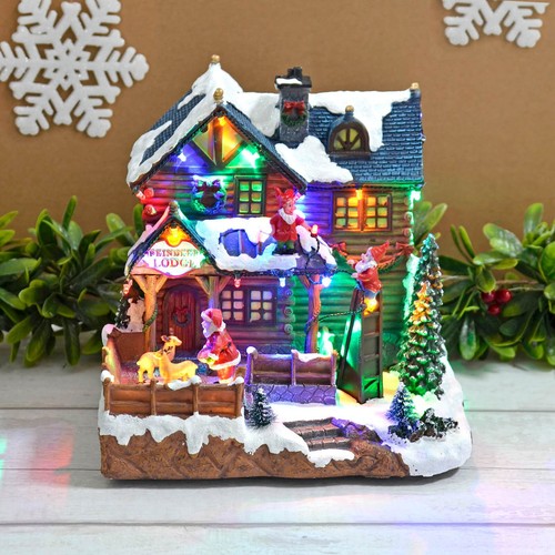 Light snow scene reindeer - light,