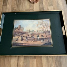 Lady Clare Vintage Large Melamine Tray with reproduced 17th century painting