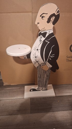 Vintage wooden butler stand - butler,