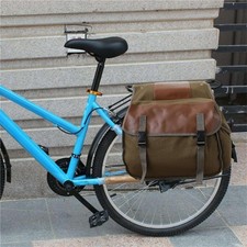 Waterproof Bike Double Pannier Bags Large Compartments Khaki