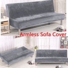 Velvet Futon Armless Sofa Bed