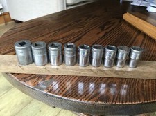 9 Vintage Britool AF Sockets