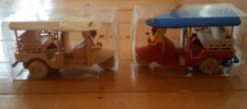2 Wooden Models of Thai Tuk Tuk (Tricycle)  Taxis = Think Thai