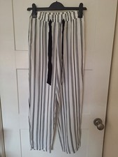 Ladies primark size 6 black and white striped oversized trousers #smart #work