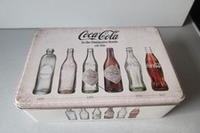 Coca Cola Vintage Bottles Evolution Metal Tin Box