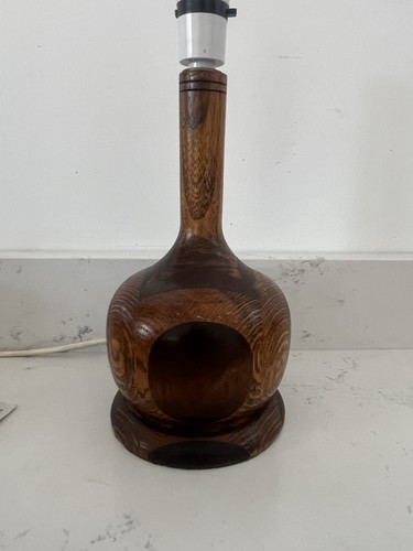 Vintage retro wooden lamp base - wooden,