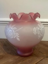 Vintage Pink Frosted Glass