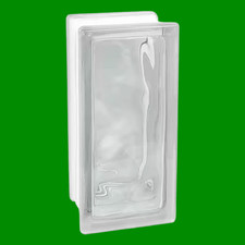 Clear Wavy Glass Half