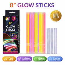 15pk 8" Glow Sticks Party Glow