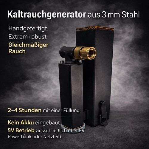 Cold smoke generator 3mm steel - smoke,