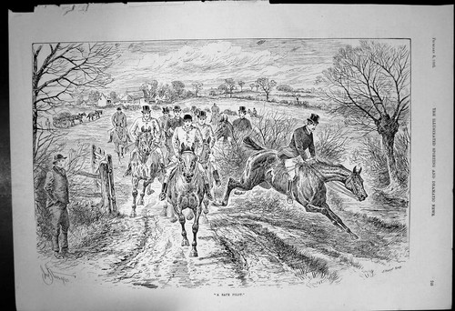 Original old antique print - antique,