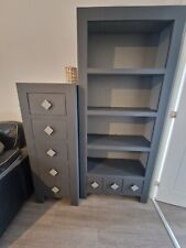 dakota mango wood furniture painted in frenchic, tv unit, book shelf, tall boy