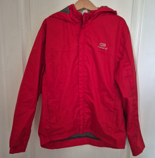 Kalenji (from Decathlon) red girls waterproof jacket age 10 years
