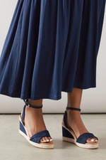 Wallis navy wedges womens - navy,